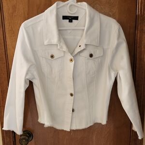 Women's White Denim Jacket